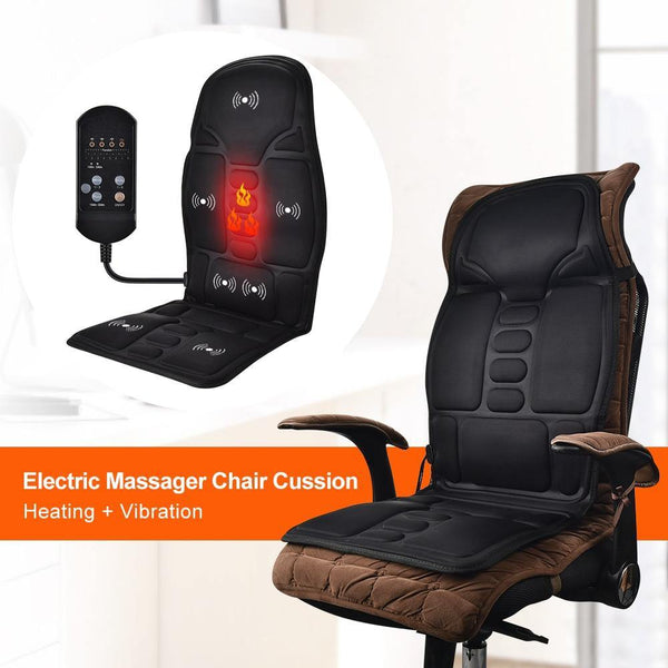 Tapis de Massage chauffant et vibrant pour fauteuil, siège