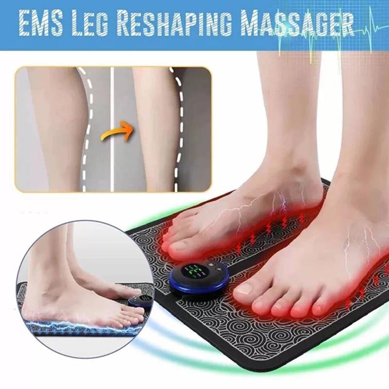 Tapis de massage pour pieds et jambes.