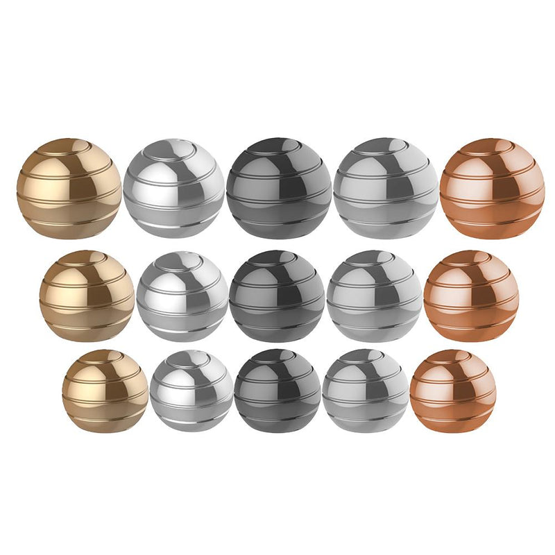 Image de tous les modèles de taille et de couleurs différentes pour le gyroscope sphérique rotatif.