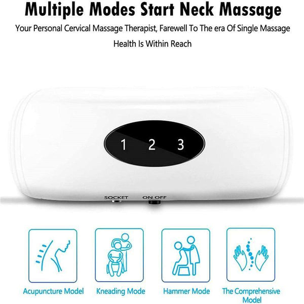 Image montrant les différents modes de massage avec le Masseur cervicale électronique .