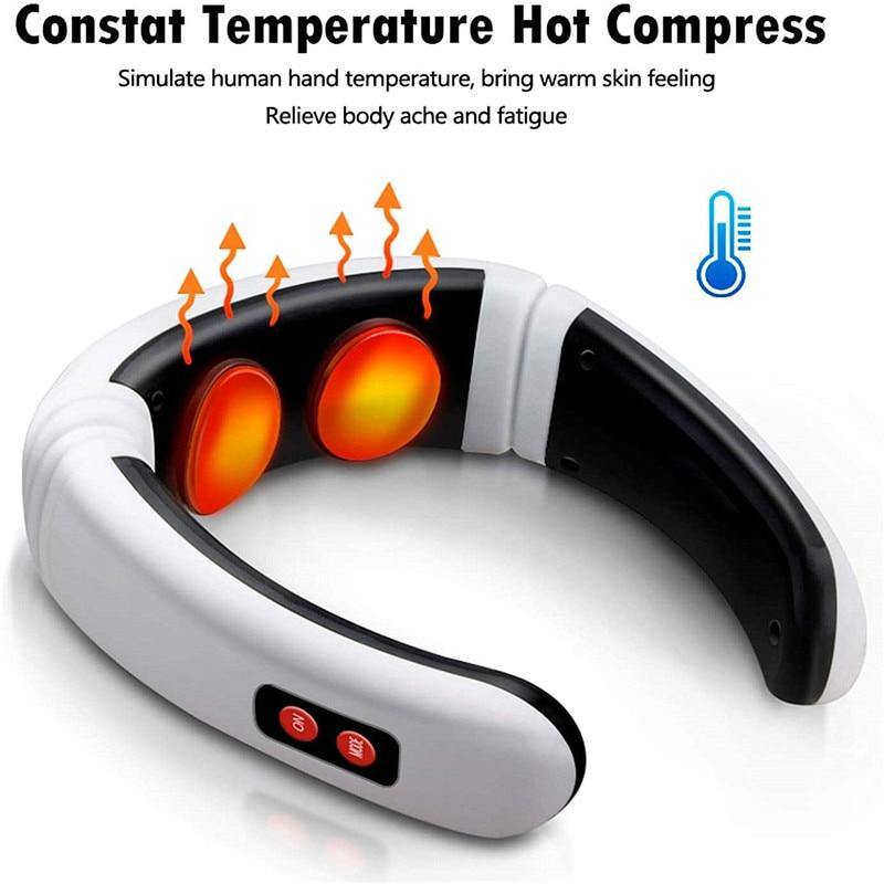 Image qui montre la fonction chaleur en marche sur le masseur à électrostimulation.