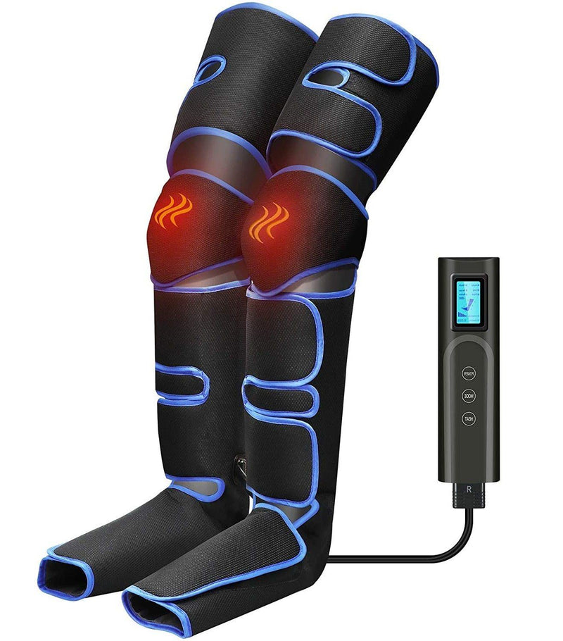 Image qui nous montre la diffusion de la chaleur sur les genoux en utilisant l'appareil de massage à compression d'air.