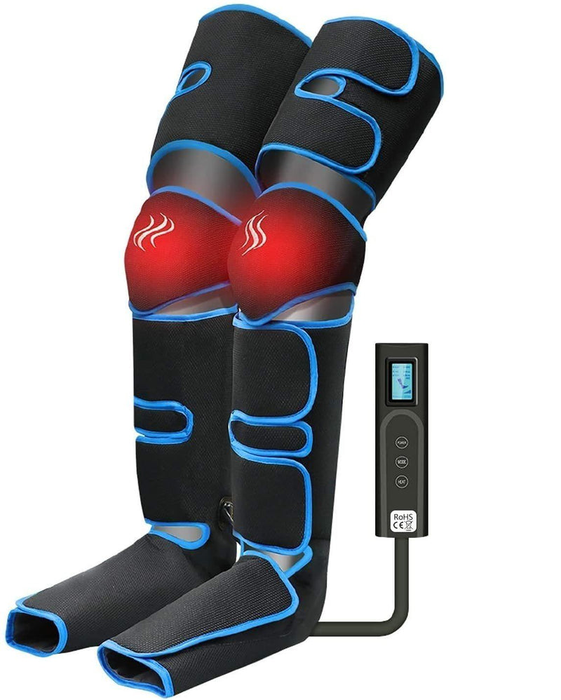 Image vue de face du masseur à compression d'air pour les jambes et les mollets.